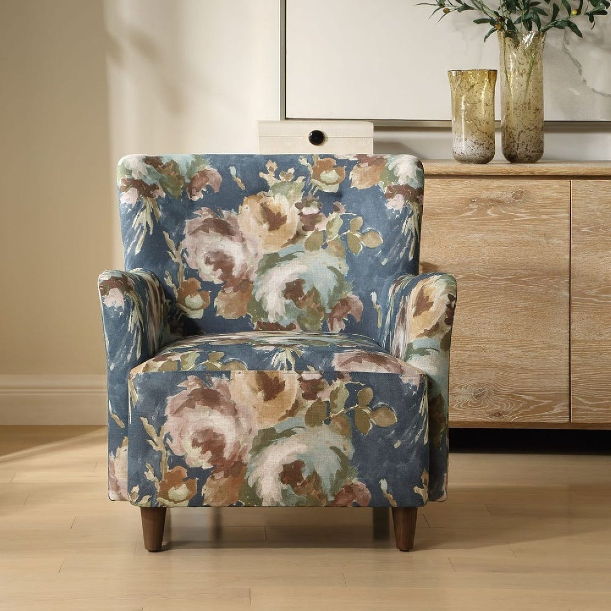 Floral Print Accent Armchair by Uttermost Lainey, alternate view 10