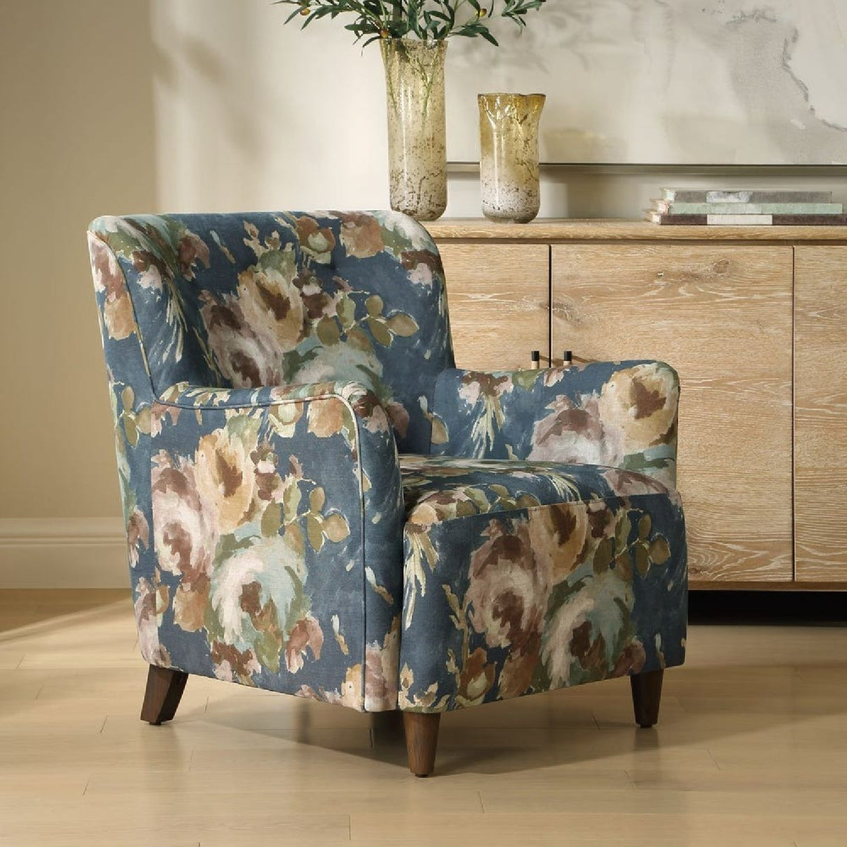 Floral Print Accent Armchair by Uttermost Lainey, alternate view 2