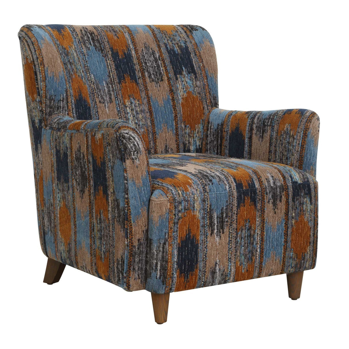 Ikat Print Chenille Lounge Chair by Uttermost Lainey, alternate view 3