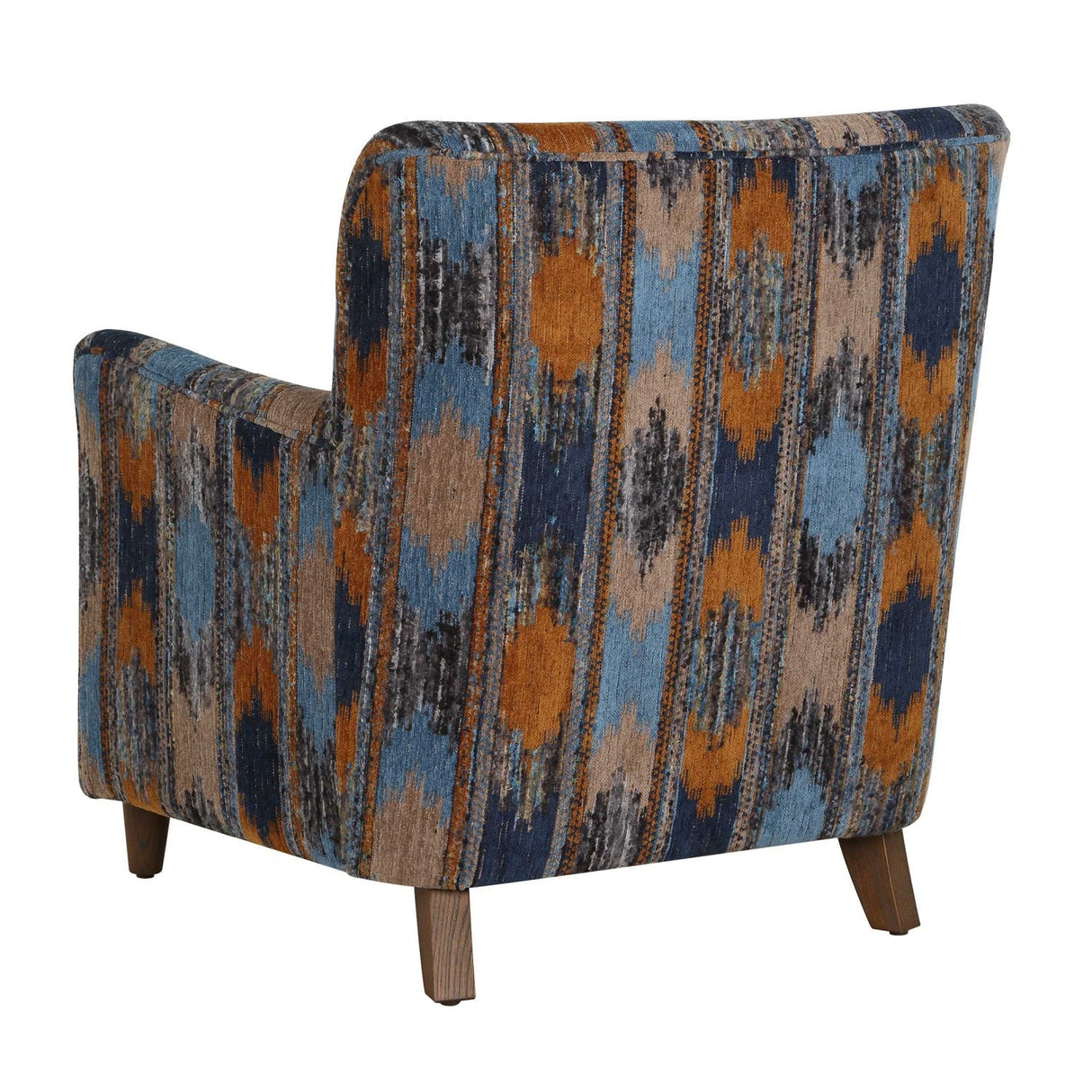 Ikat Print Chenille Lounge Chair by Uttermost Lainey, alternate view 4