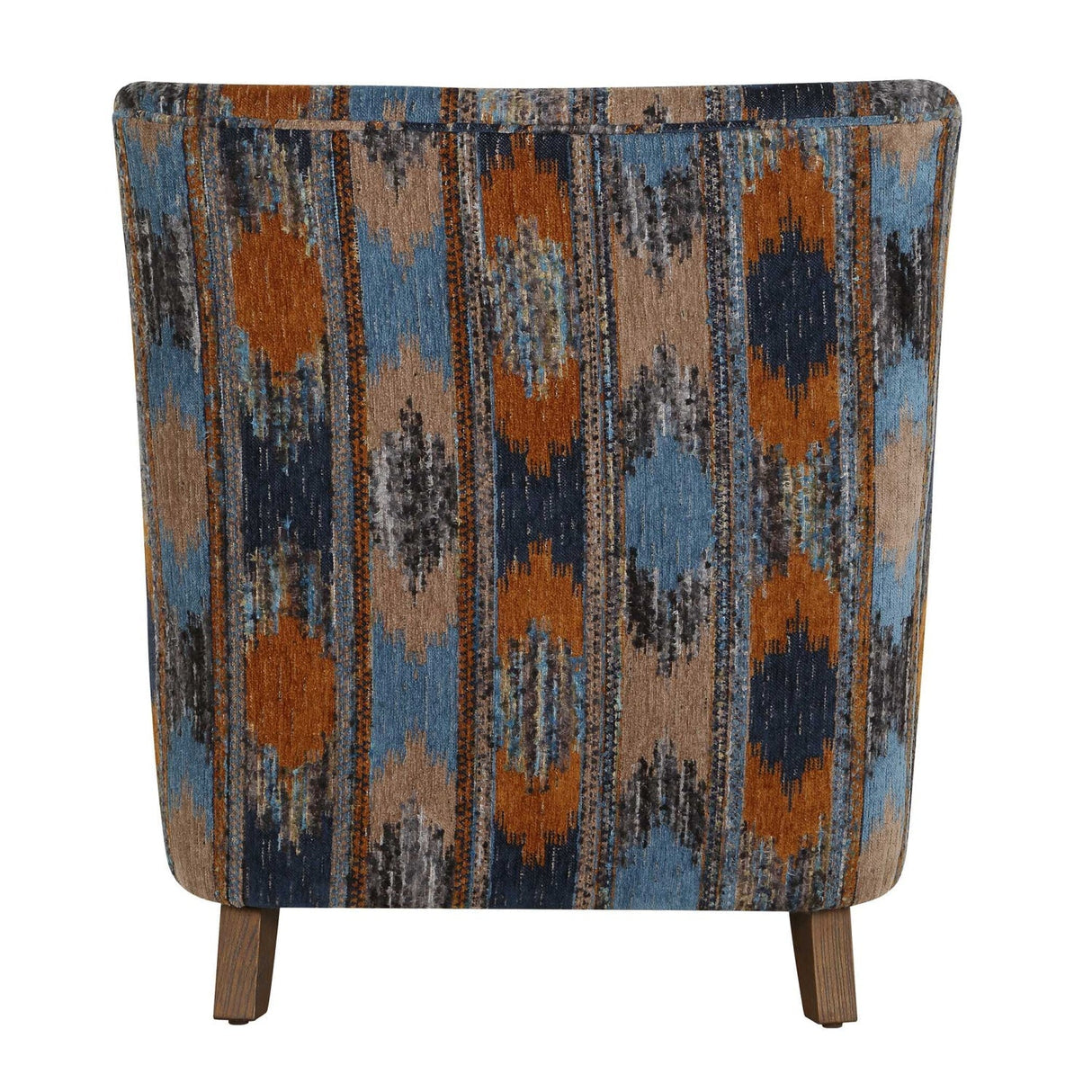 Ikat Print Chenille Lounge Chair by Uttermost Lainey, alternate view 5