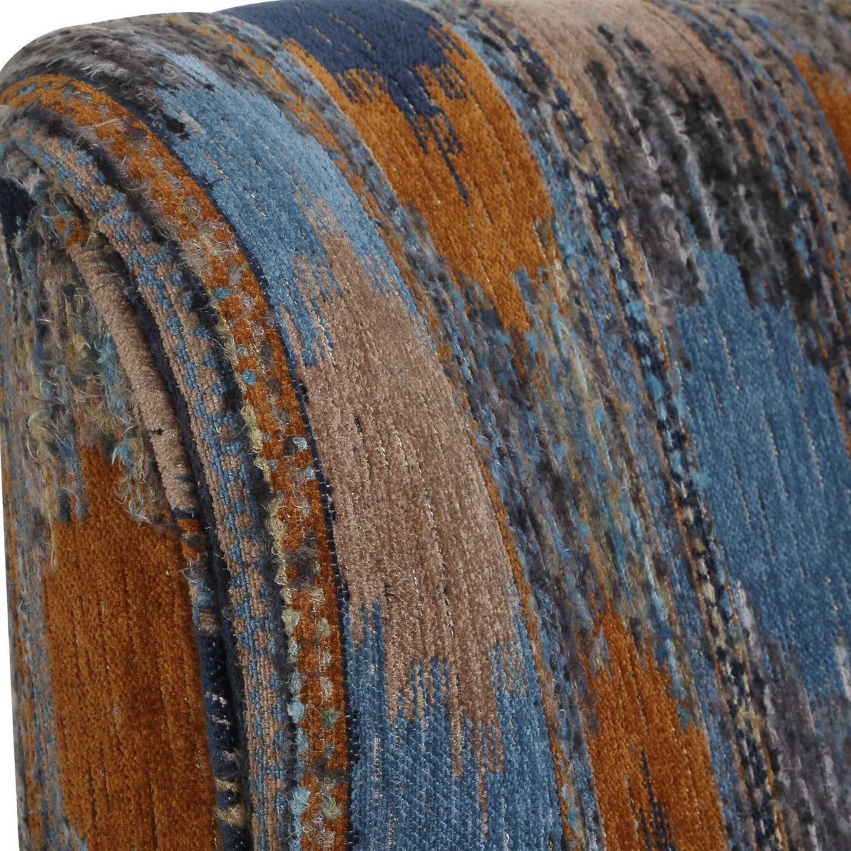 Ikat Print Chenille Lounge Chair by Uttermost Lainey, alternate view 7