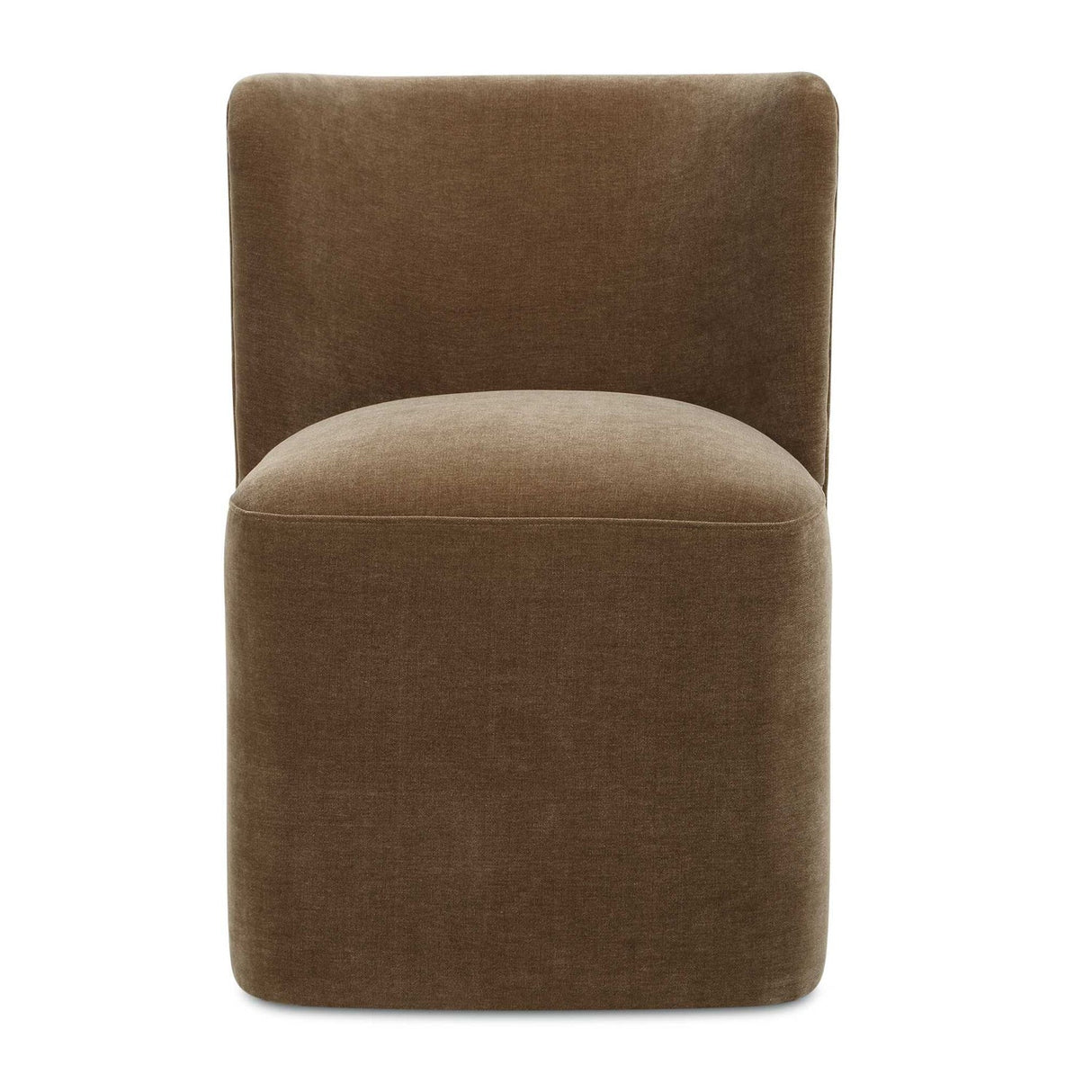 Brown Velvet Caster Dining Chair by Uttermost Outlook, alternate view 3