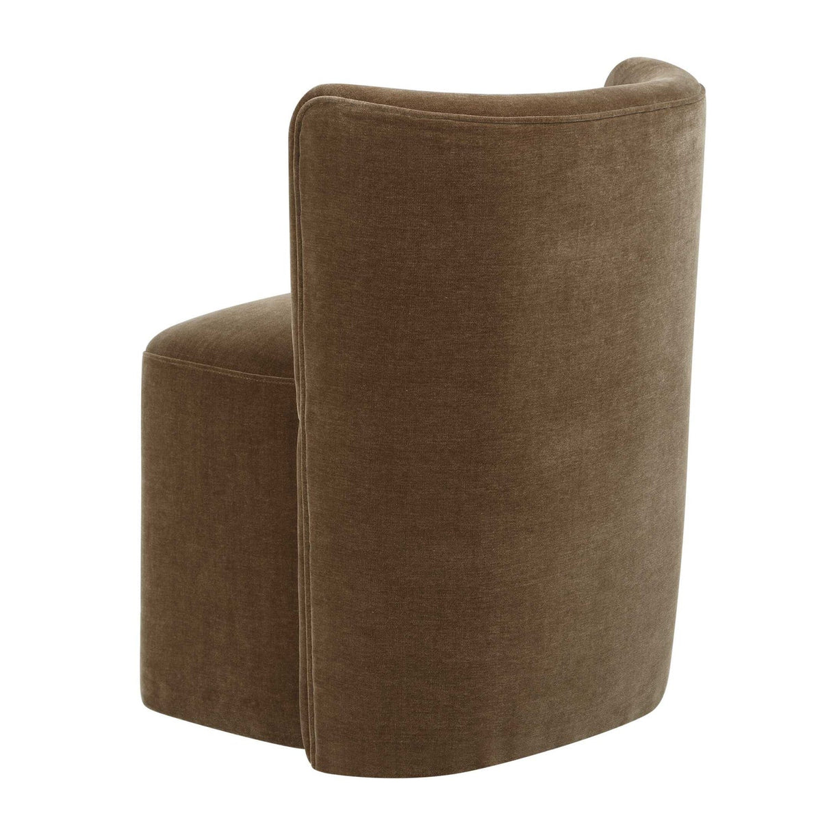 Brown Velvet Caster Dining Chair by Uttermost Outlook, alternate view 5