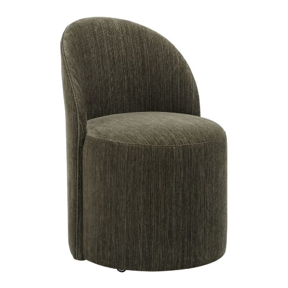 Modern European furniture - Chenille Caster Swivel Dining Chair - www.oroa.com