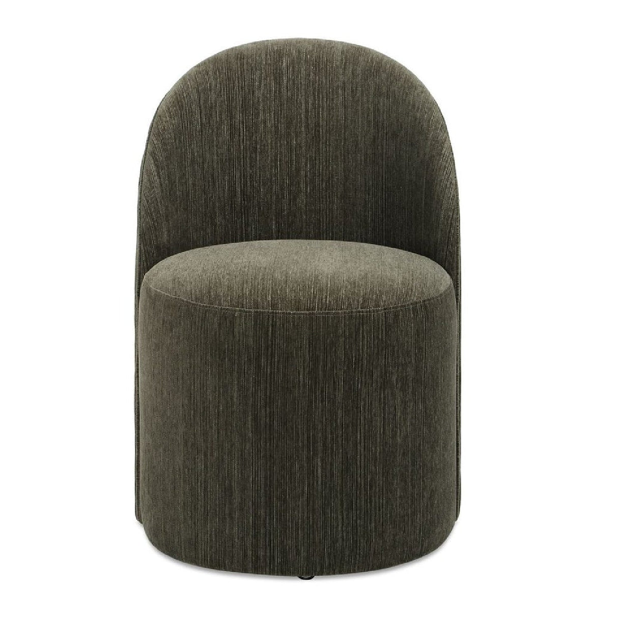 Modern European furniture - Chenille Caster Swivel Dining Chair - www.oroa.com