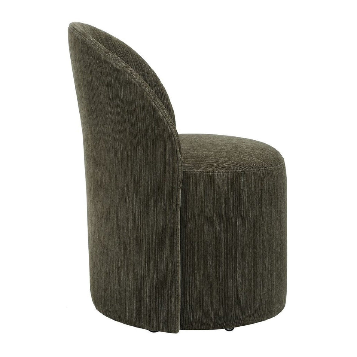 Modern European furniture - Chenille Caster Swivel Dining Chair - www.oroa.com