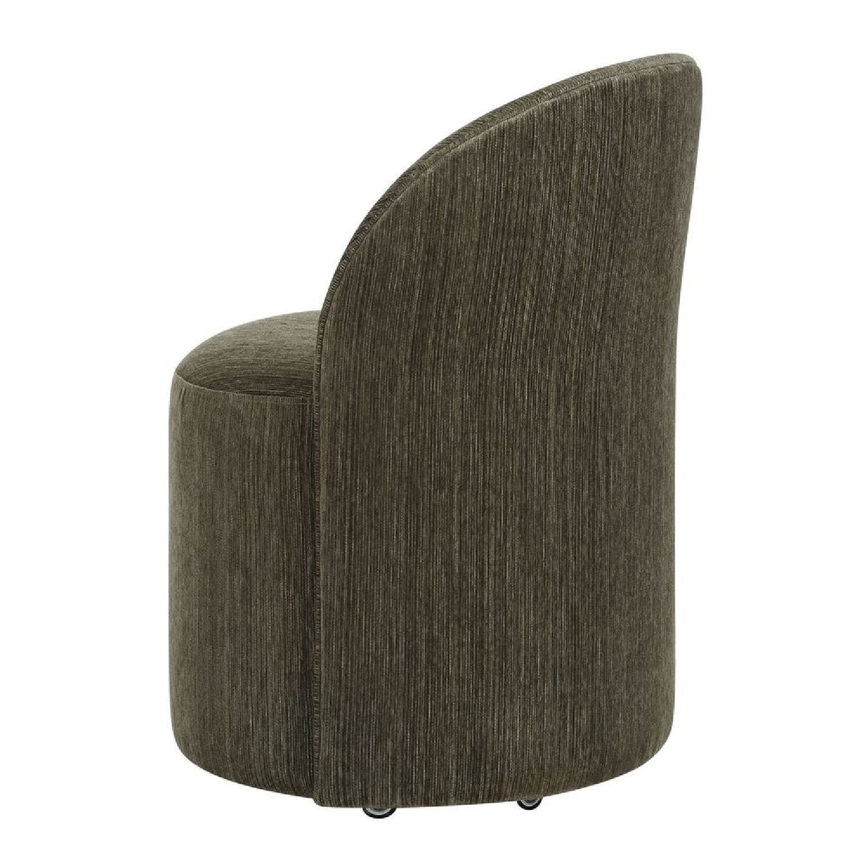 Modern European furniture - Chenille Caster Swivel Dining Chair - www.oroa.com