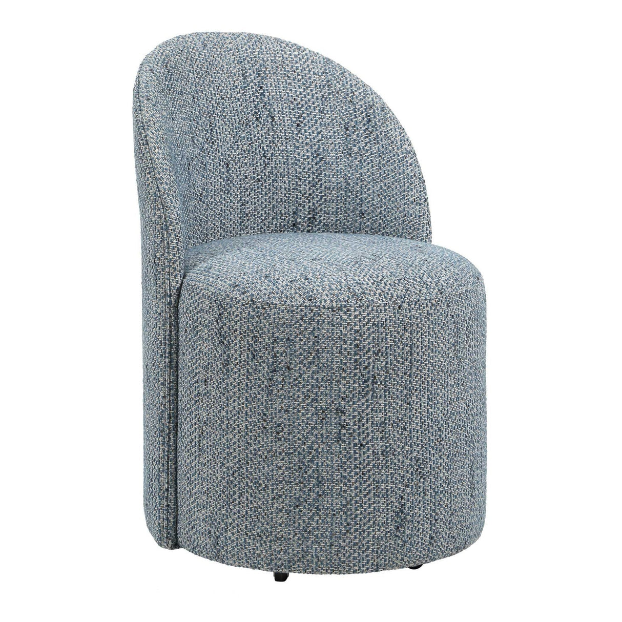 Modern European furniture - Chenille Caster Swivel Dining Chair - www.oroa.com