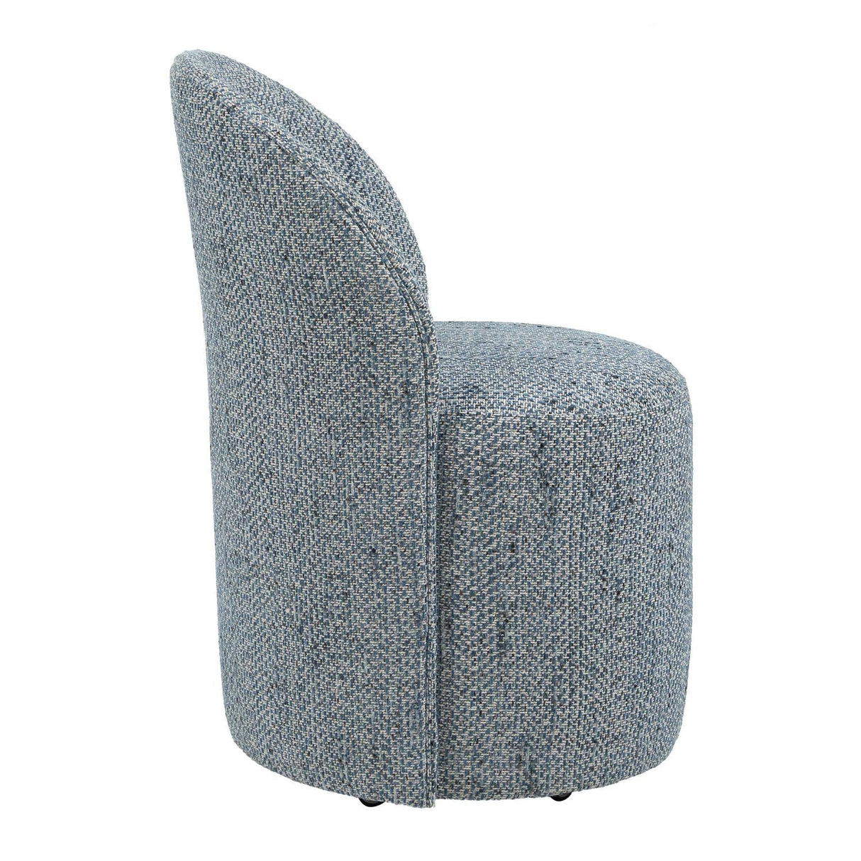 Modern European furniture - Chenille Caster Swivel Dining Chair - www.oroa.com