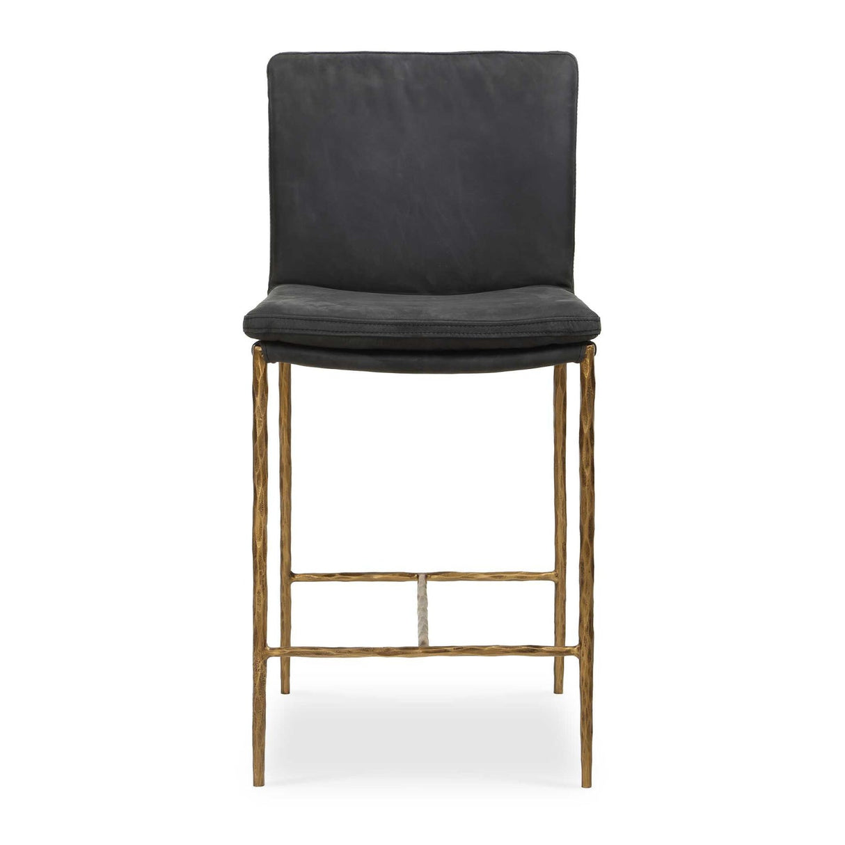 Gray Leather Counter Stool by Uttermost Ascend