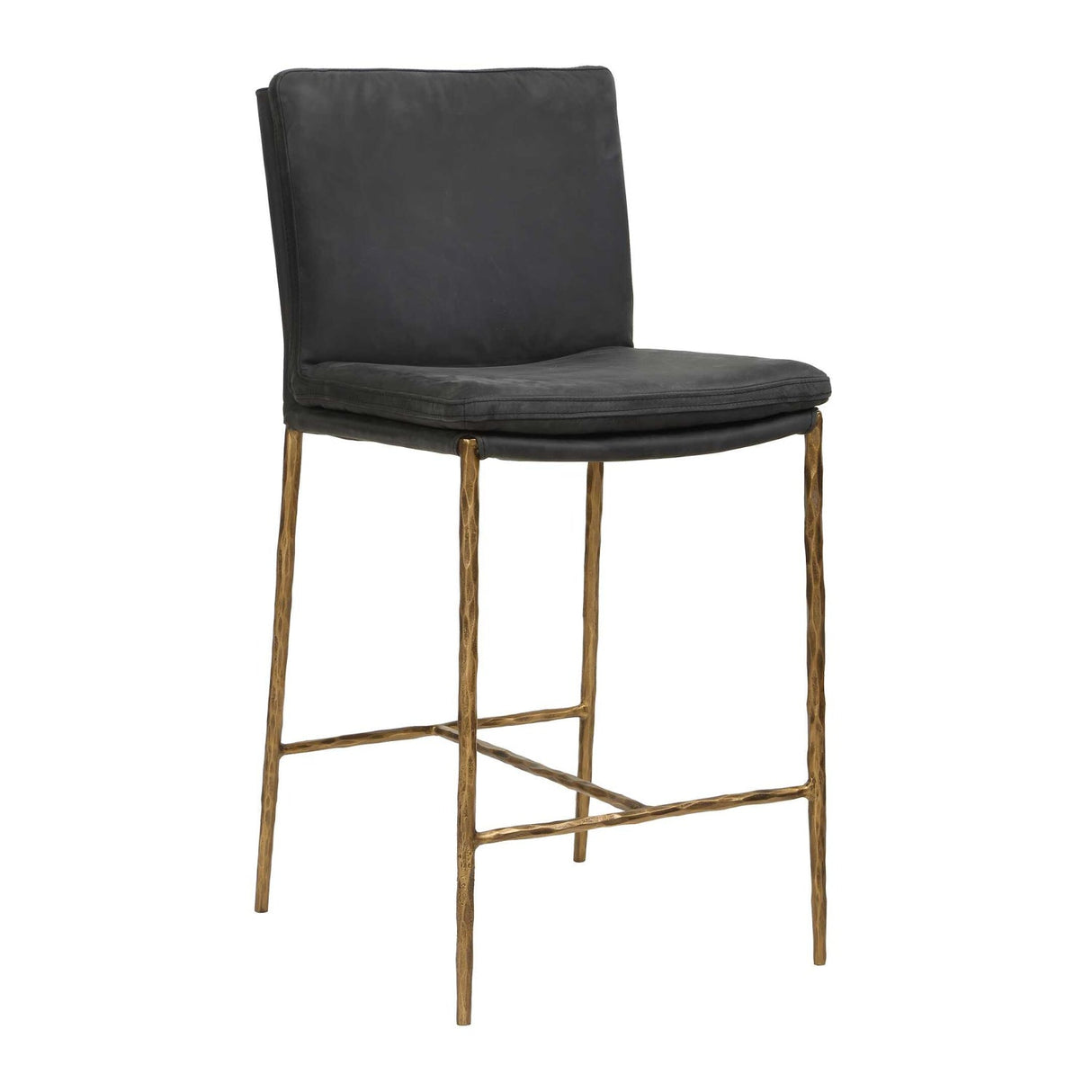 Gray Leather Counter Stool by Uttermost Ascend, alternate view 3