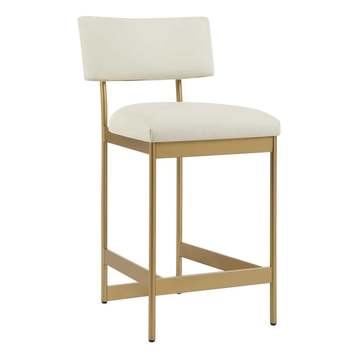 Modern European furniture - White Leather Counter Stool - www.oroa.com