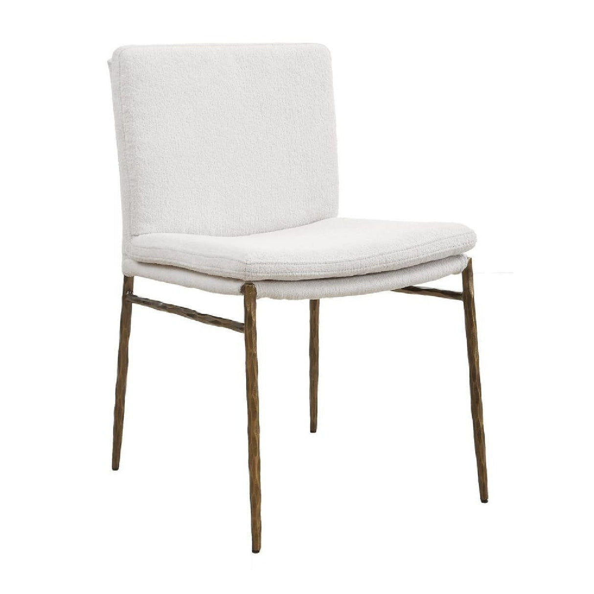White Boucle Dining Chair by Uttermost Ascend