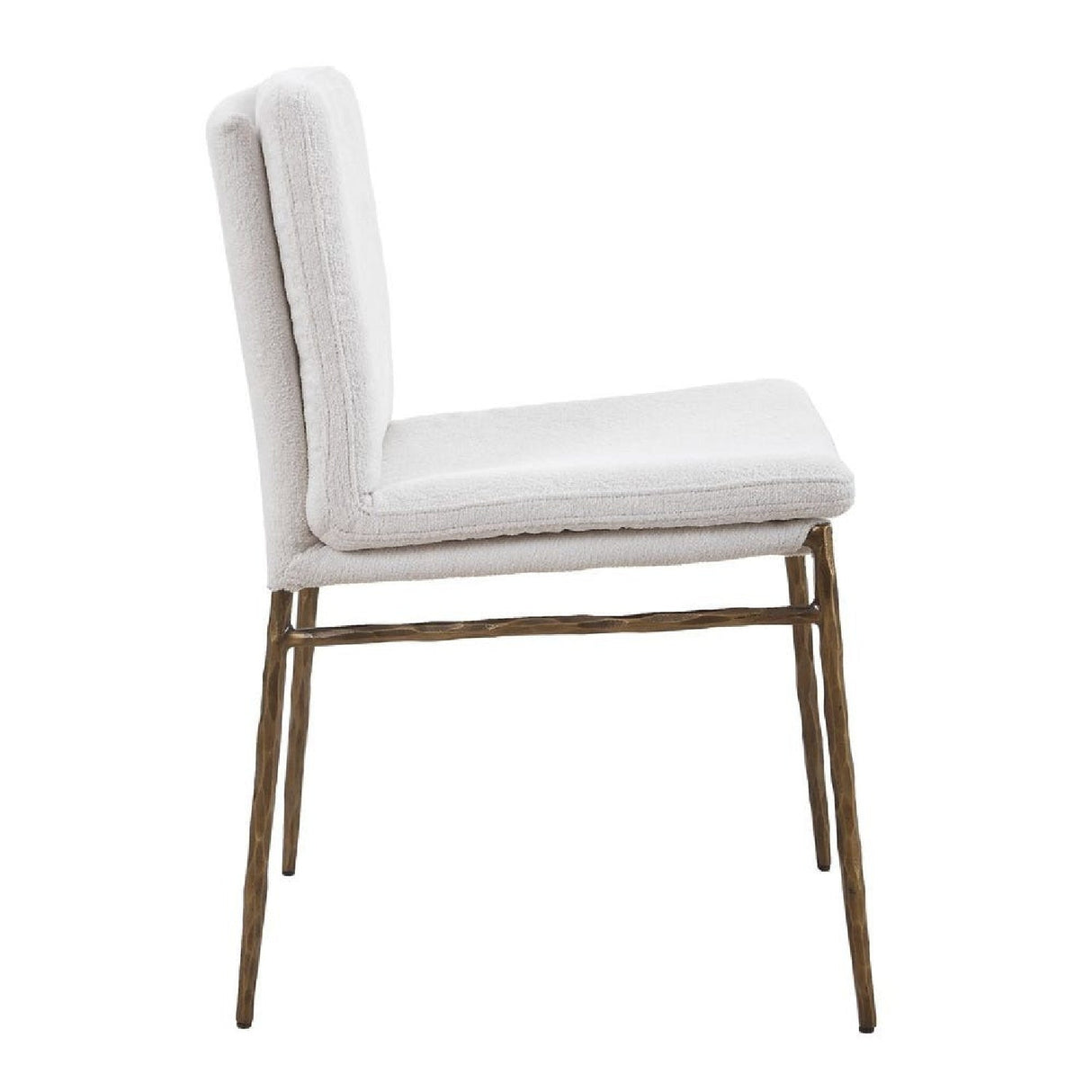 White Boucle Dining Chair by Uttermost Ascend, alternate view 4
