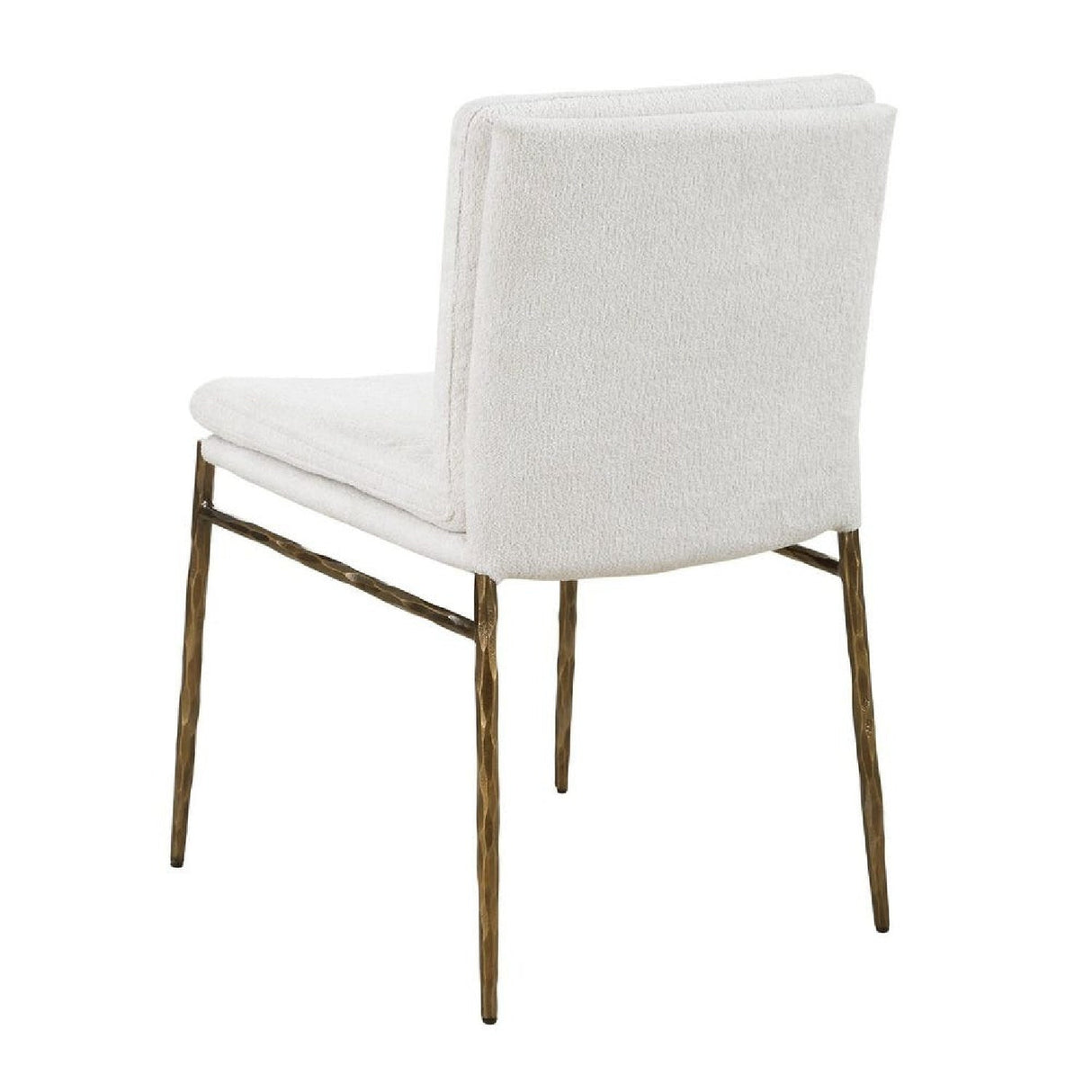 White Boucle Dining Chair by Uttermost Ascend, alternate view 5