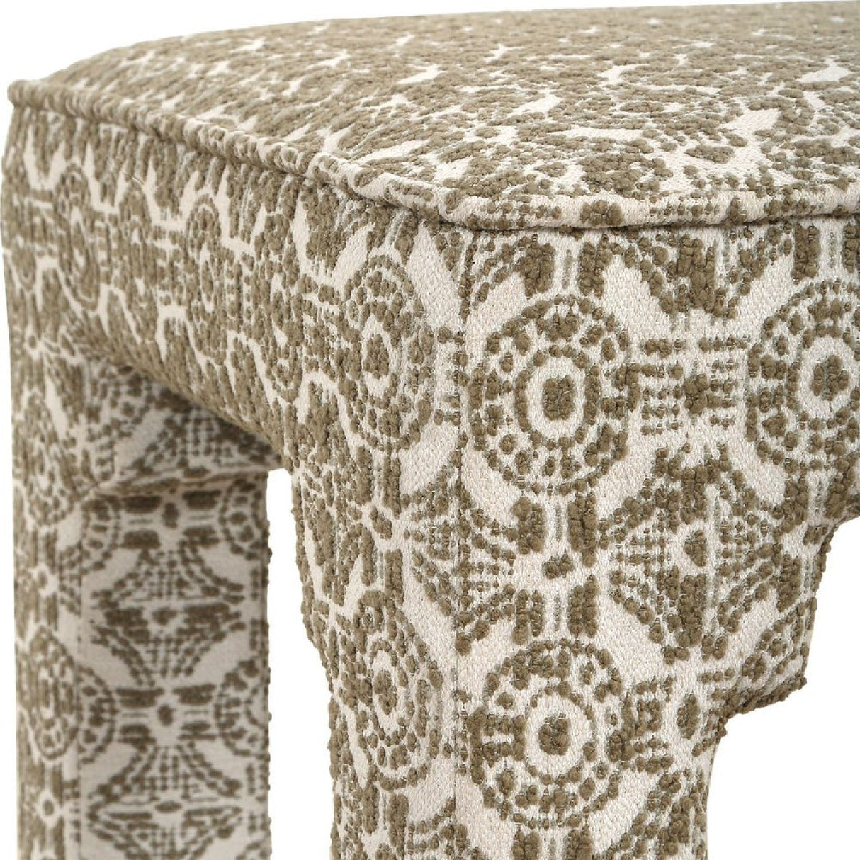 Green Medallion Motif Bench S by Uttermost Satoria, alternate view 4