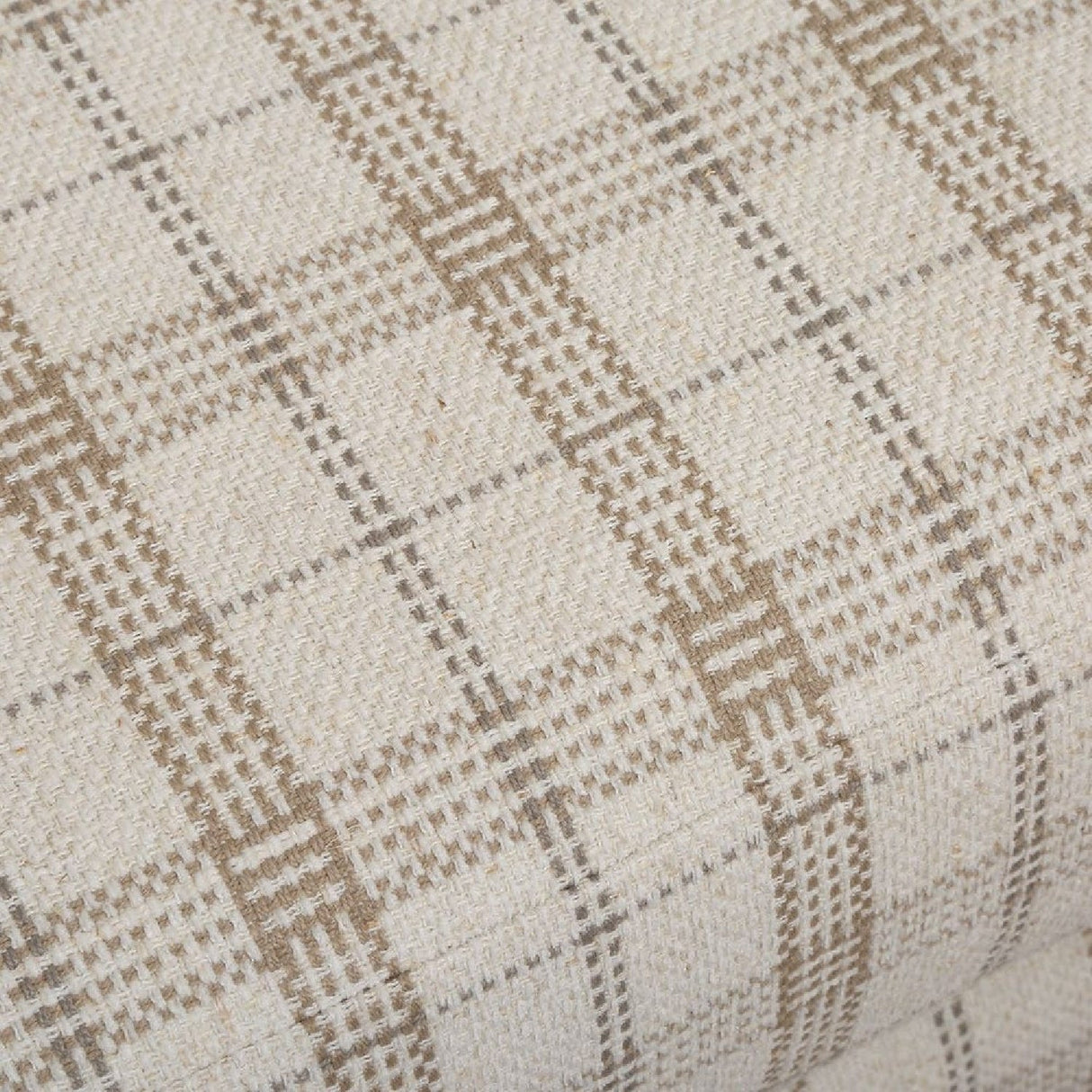 Beige Plaid Linen Swivel Chair by Uttermost Basie, alternate view 7