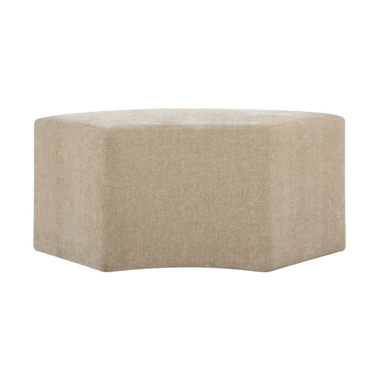 Beige Velvet Curved Bench by Uttermost Khai