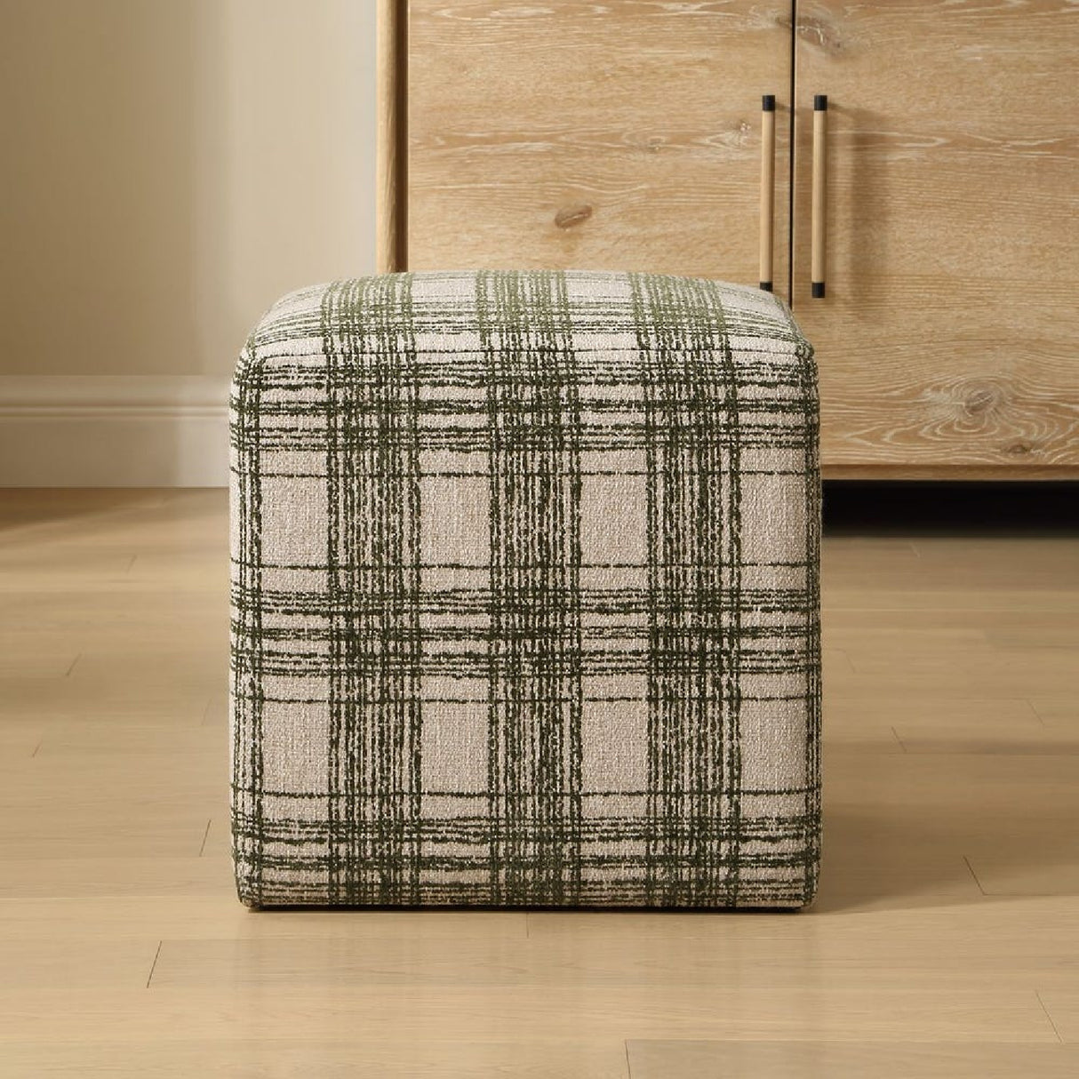 Chenille Cube Ottoman | Oroa.com
