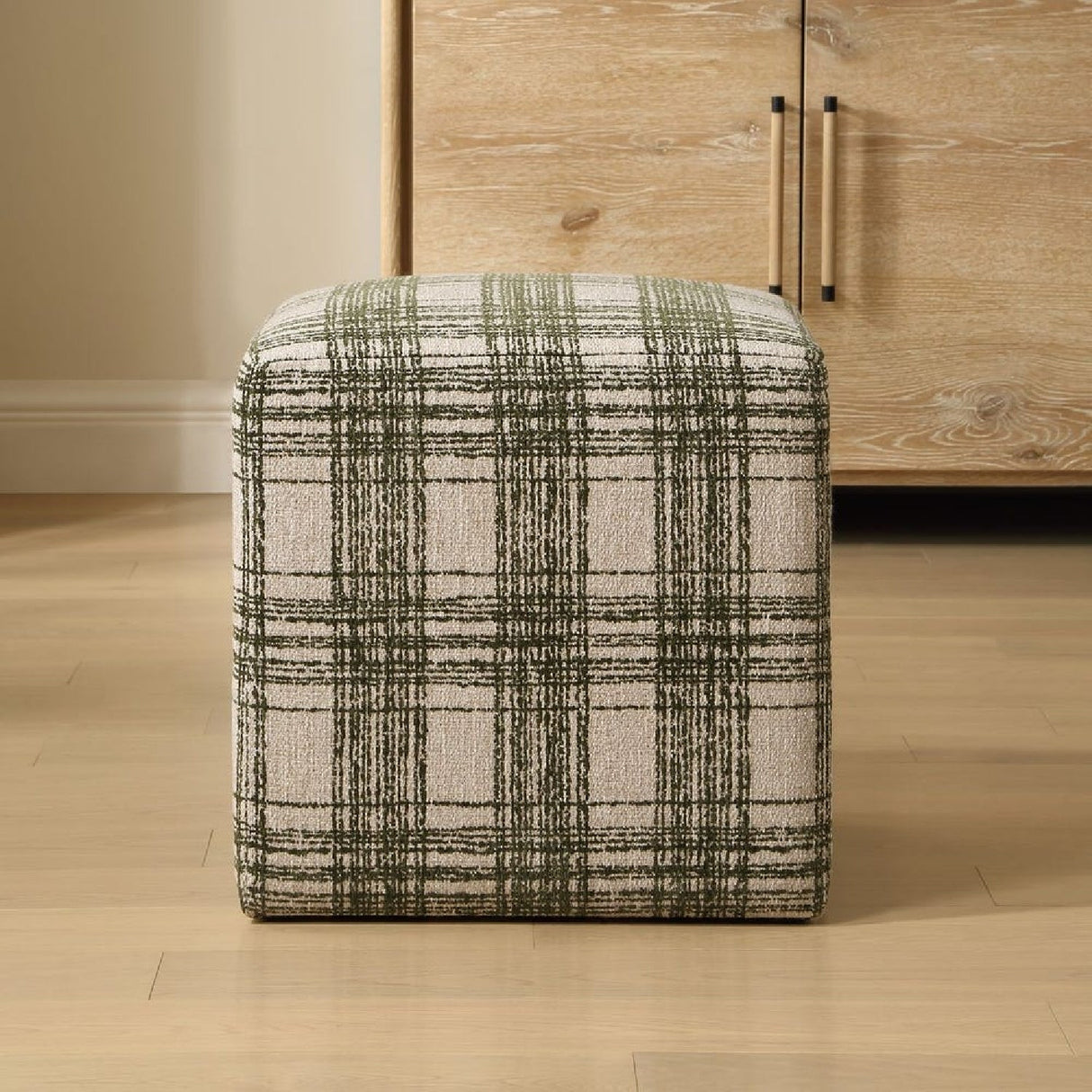 Modern European furniture - Chenille Cube Ottoman - www.oroa.com