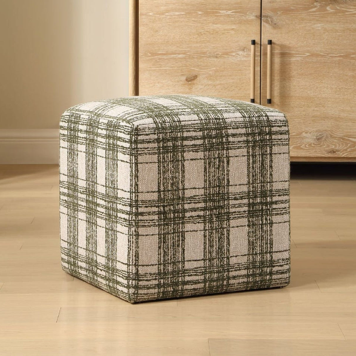 Modern European furniture - Chenille Cube Ottoman - www.oroa.com