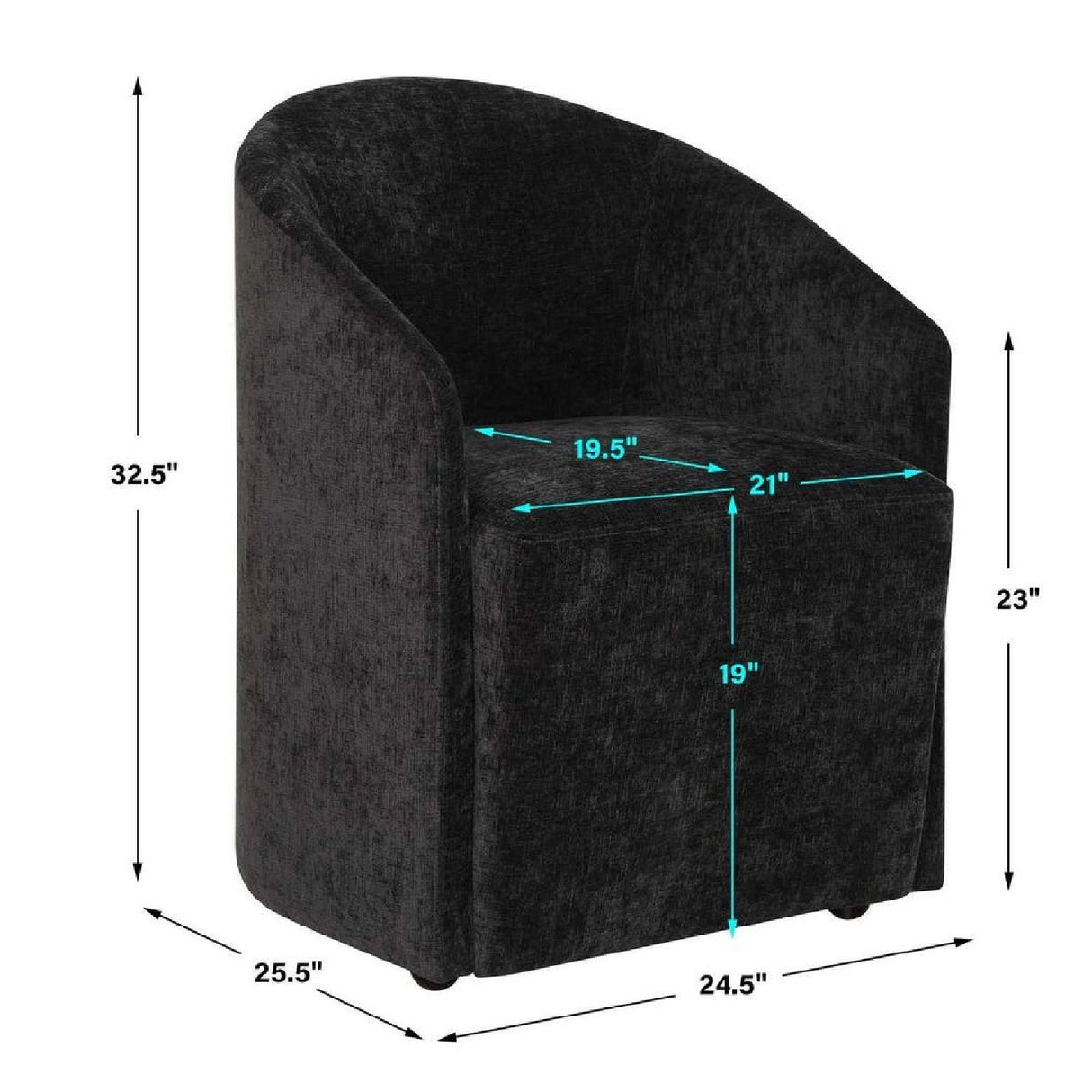Modern European furniture - Velvet Dining Chair with Casters - www.oroa.com