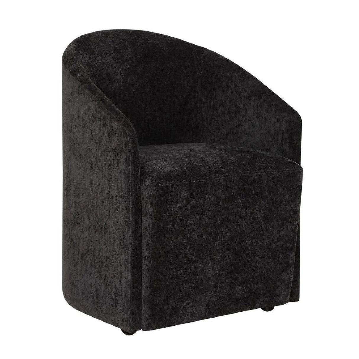 Modern European furniture - Velvet Dining Chair with Casters - www.oroa.com