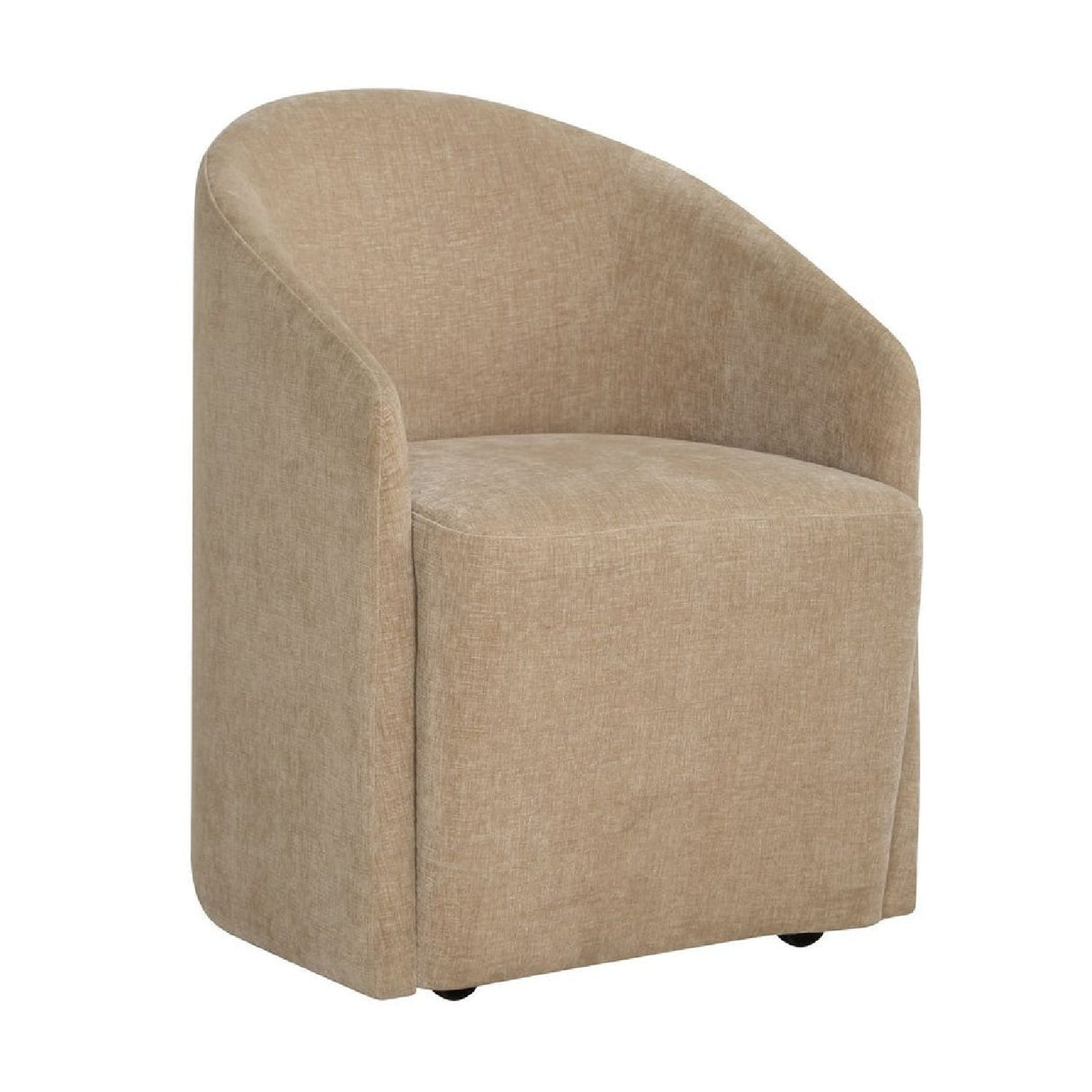 Modern European furniture - Velvet Dining Chair with Casters - www.oroa.com
