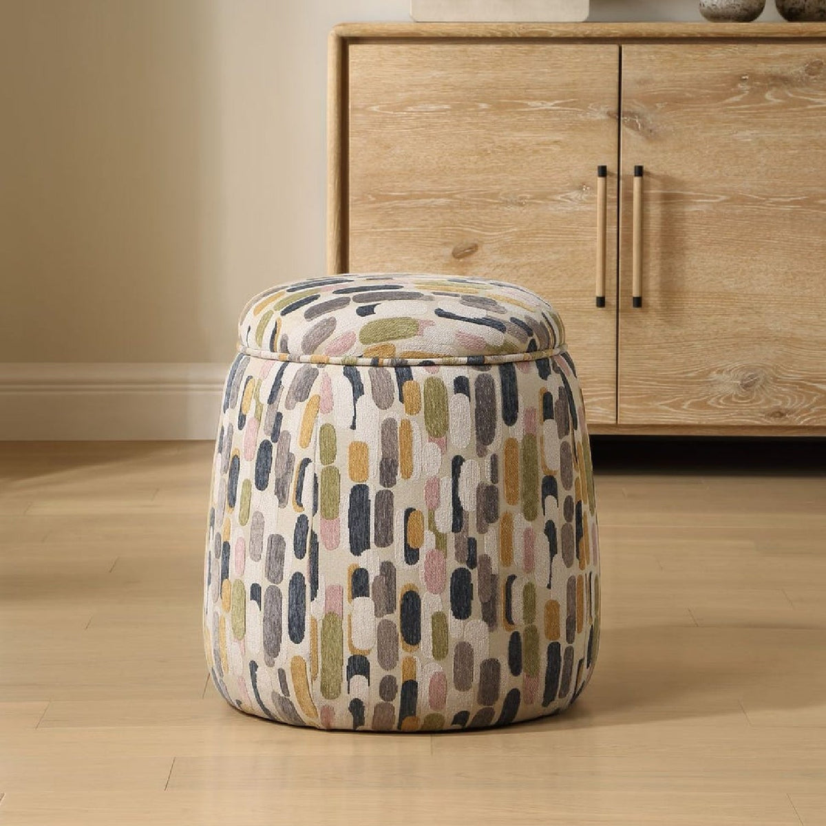 Multicolored Pattern Storage Ottoman by Uttermost Arem, alternate view 6