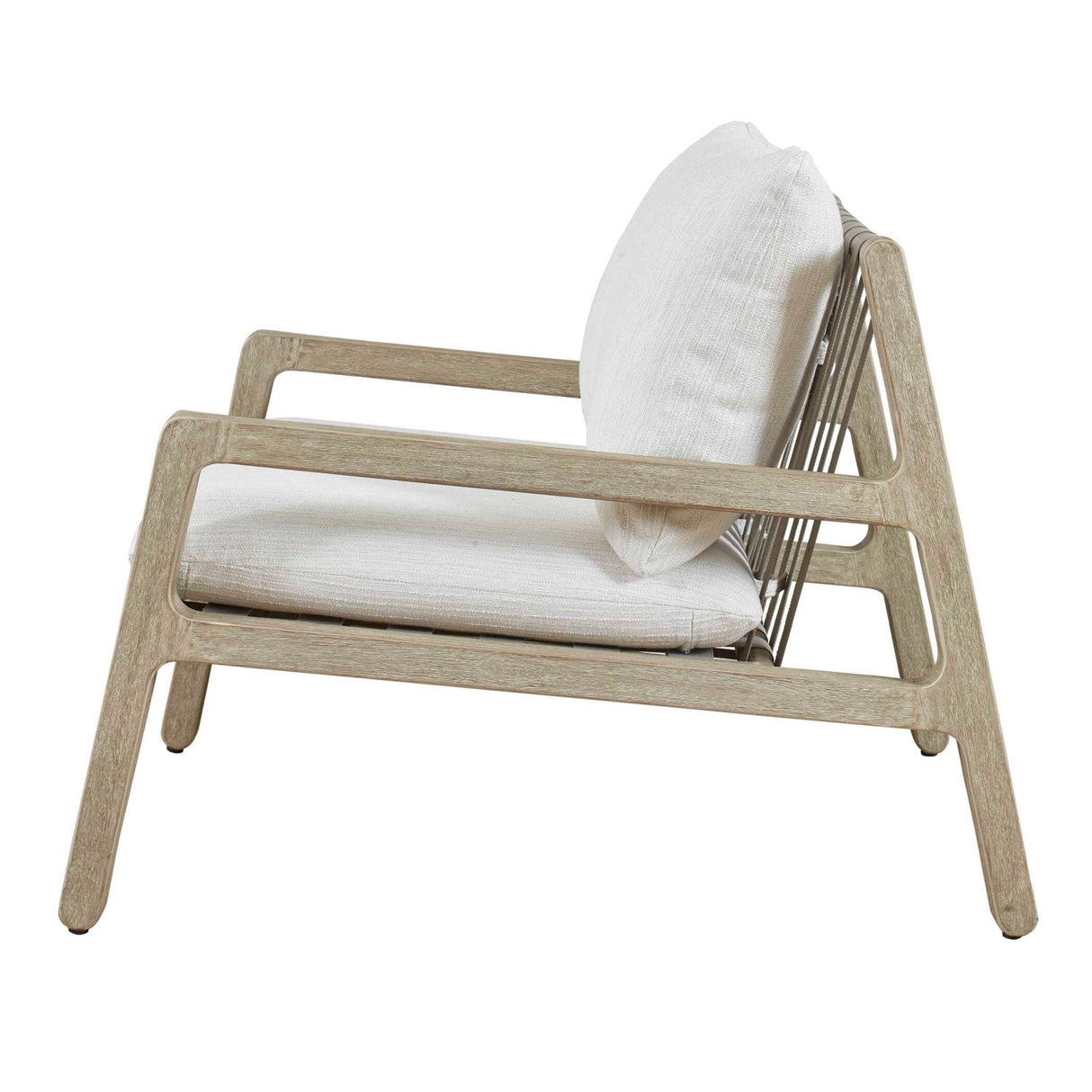 Modern European furniture - Mahogany Framed Outdoor Lounge Chair - www.oroa.com