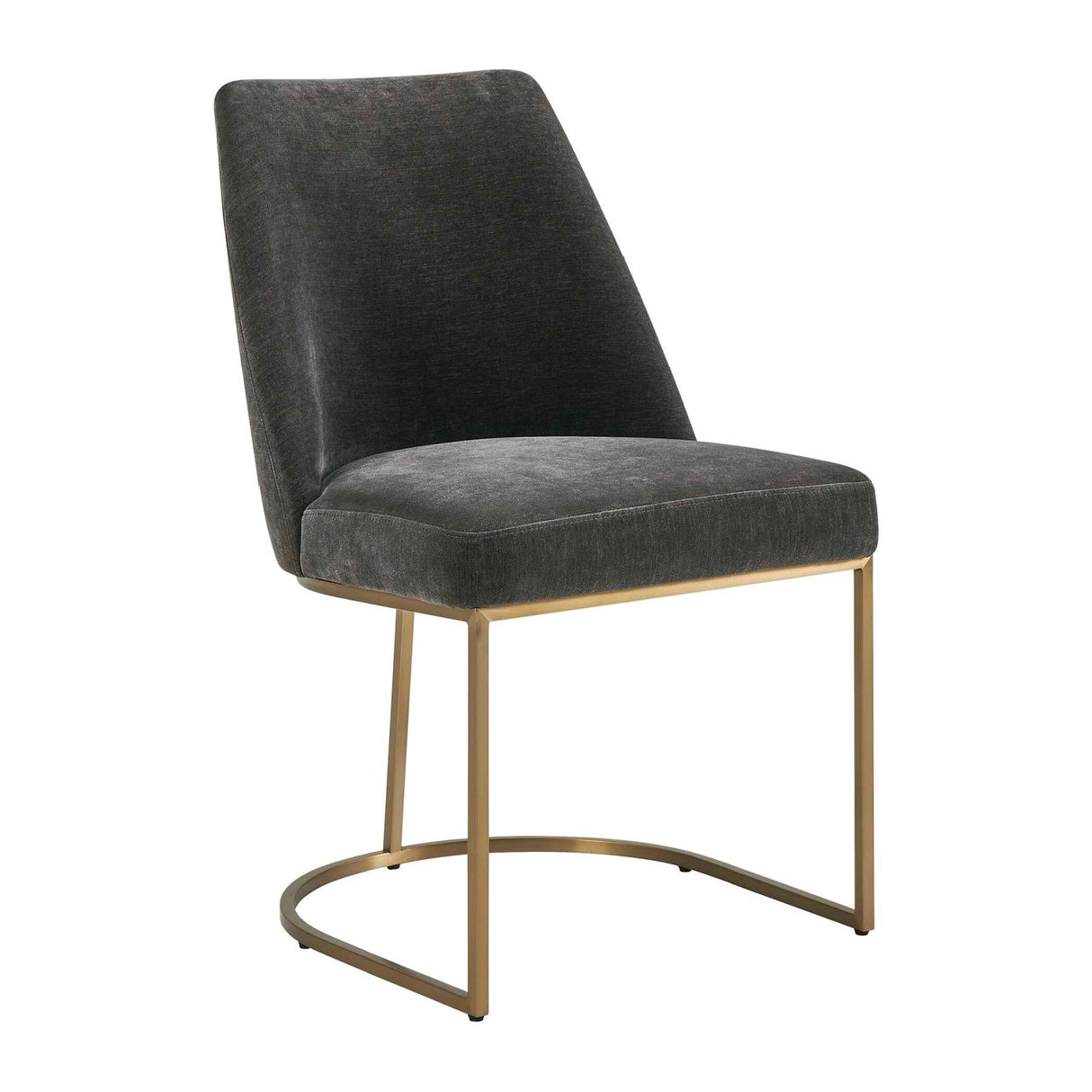 Modern European furniture - Gray Velvet Dining Chair - www.oroa.com