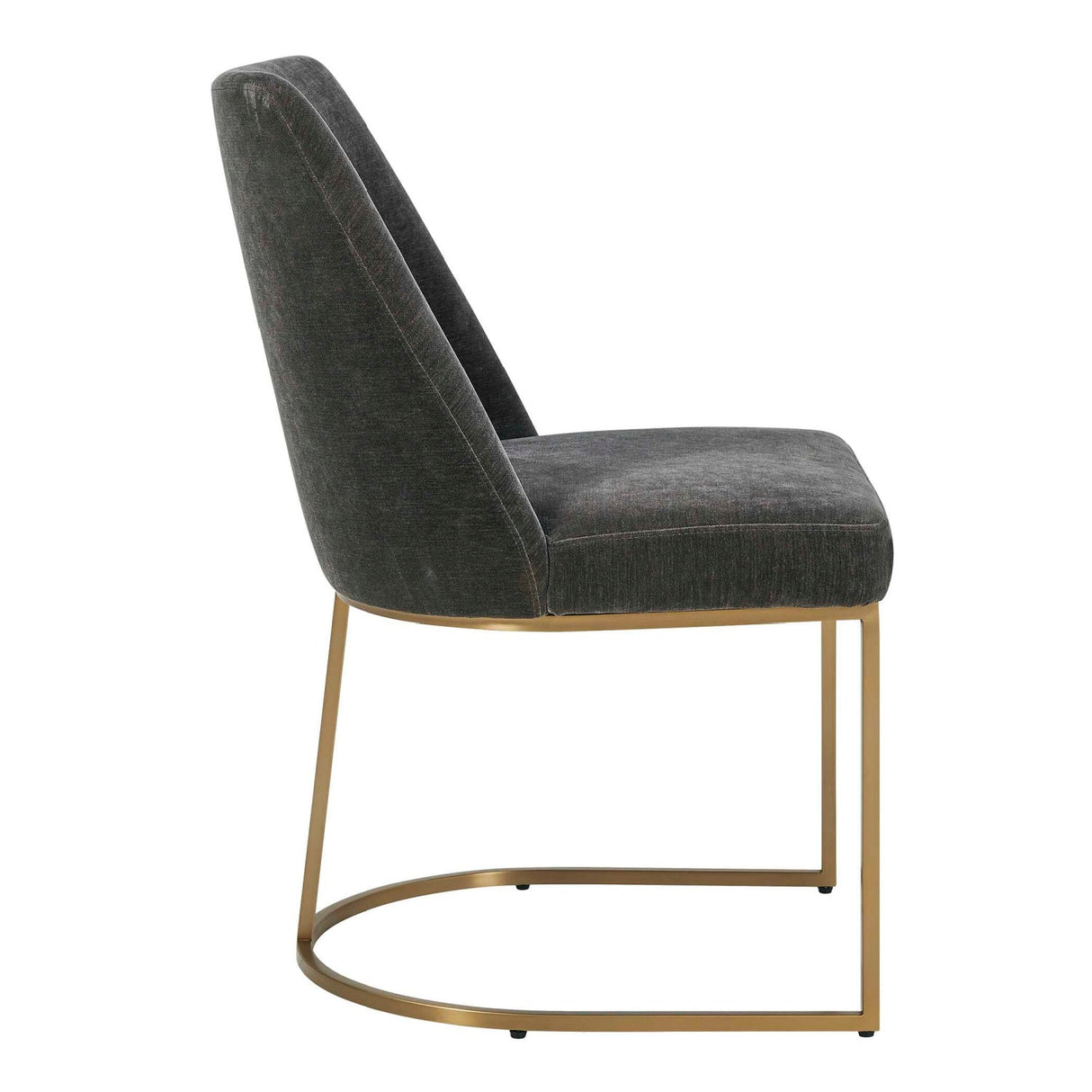 Modern European furniture - Gray Velvet Dining Chair - www.oroa.com