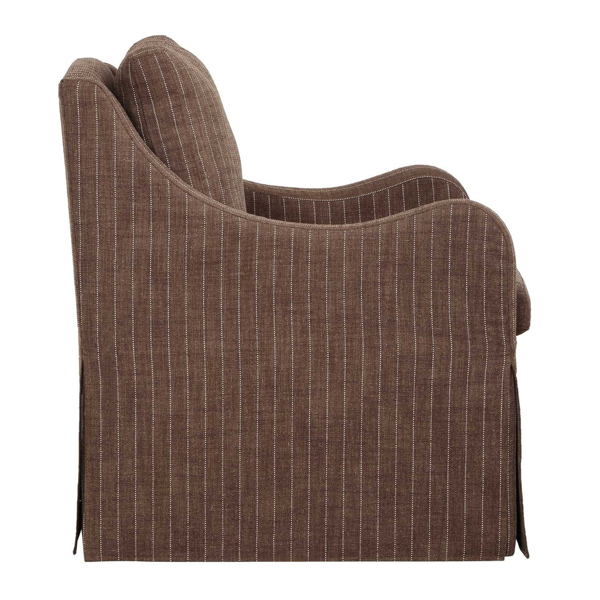 Brown Pinstripes Swivel Chair by Uttermost Luisa, alternate view 4