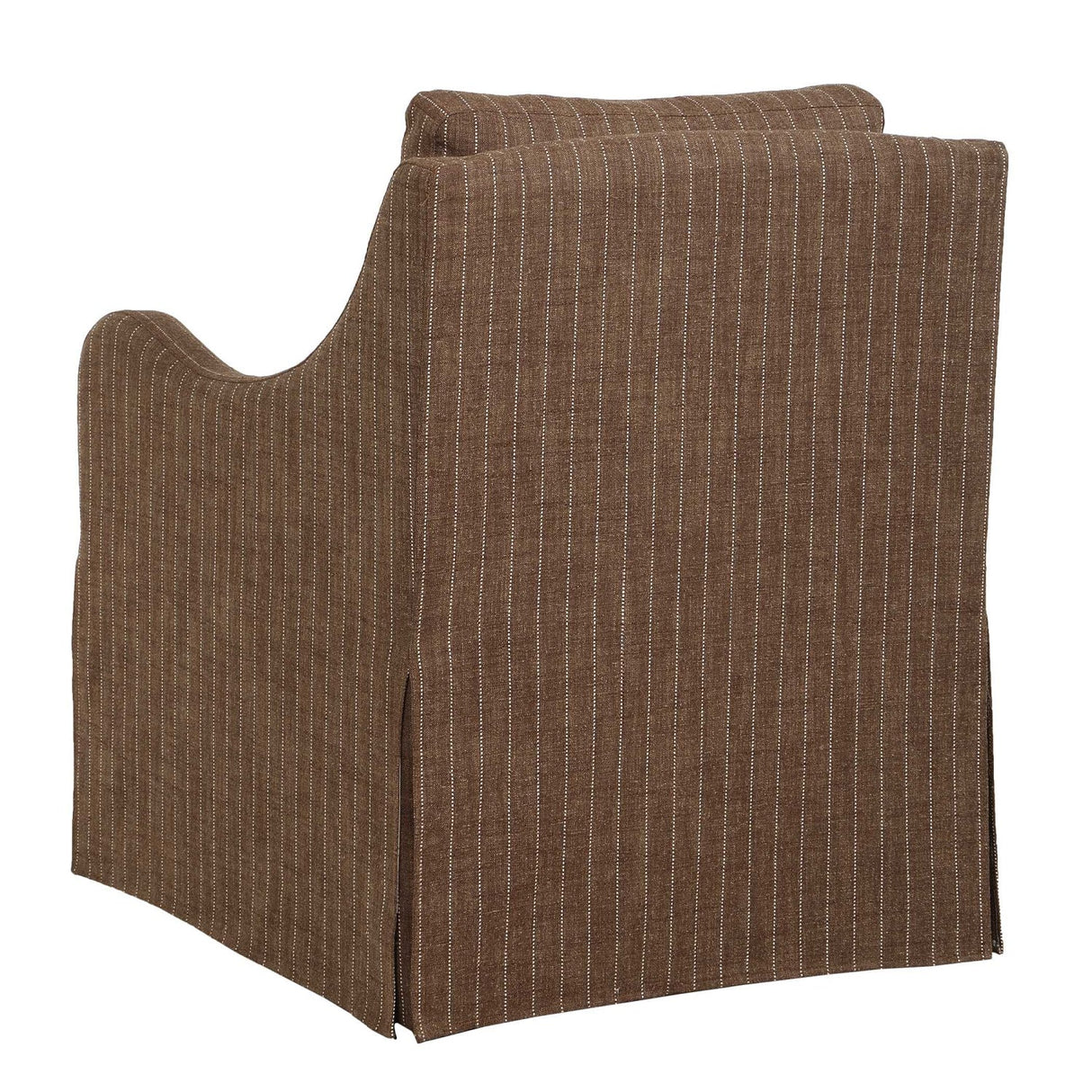 Brown Pinstripes Swivel Chair by Uttermost Luisa, alternate view 5