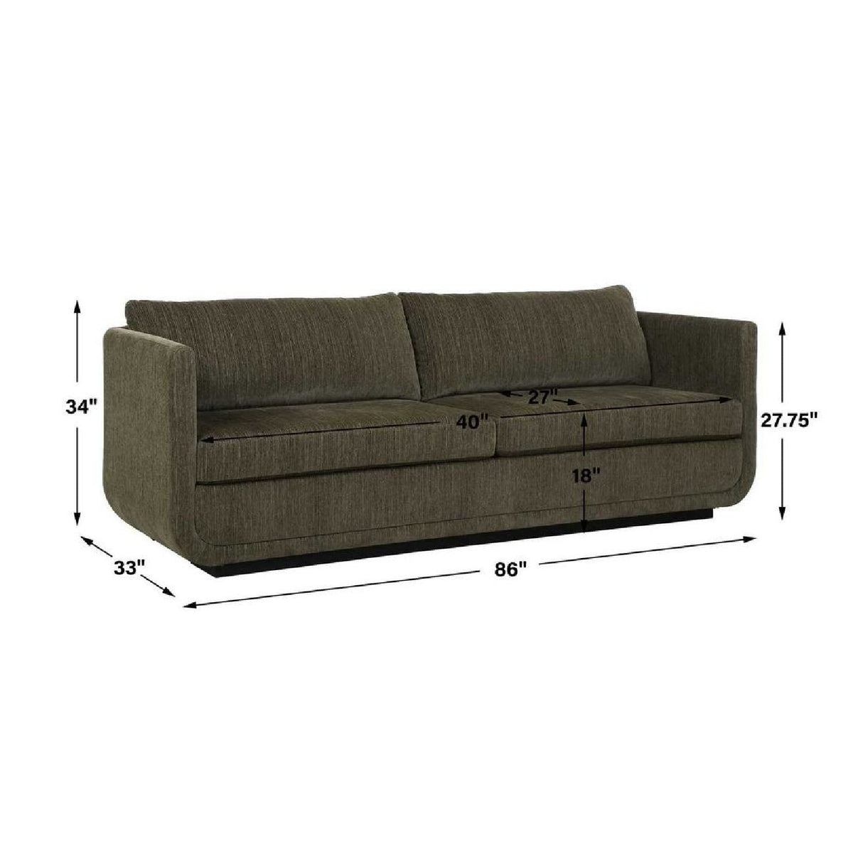 Modern European furniture - Textured Chenille Sofa - www.oroa.com