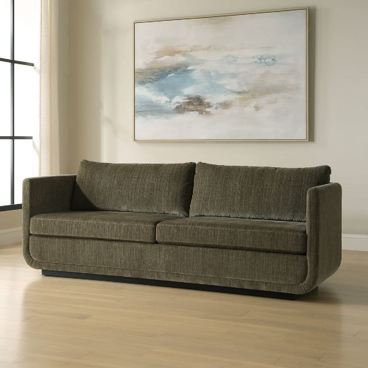 Modern European furniture - Textured Chenille Sofa - www.oroa.com