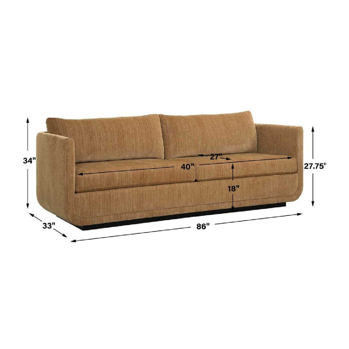 Modern European furniture - Textured Chenille Sofa - www.oroa.com