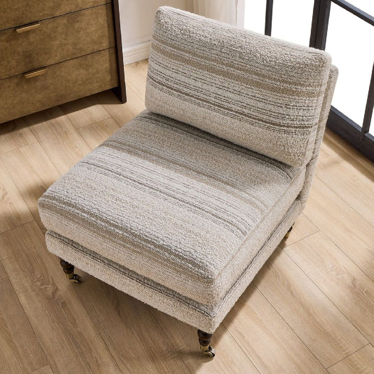 Boucle Stripes Accent Chair by Uttermost Chatsworth, alternate view 9