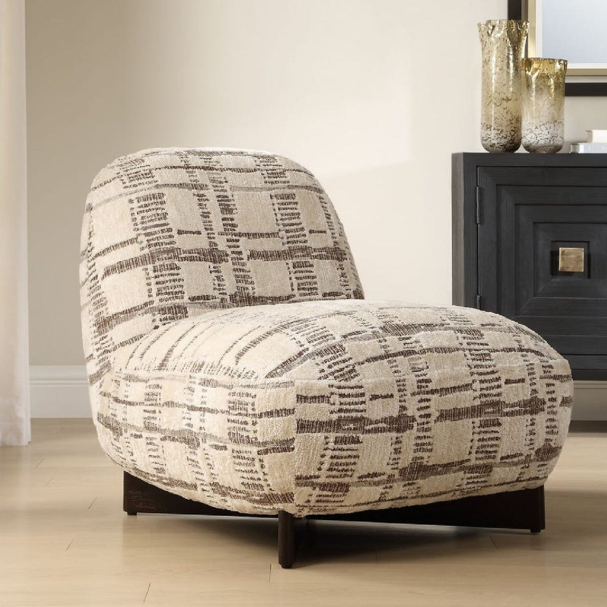 Woven Chenille Accent Chair by Uttermost Evans, alternate view 2
