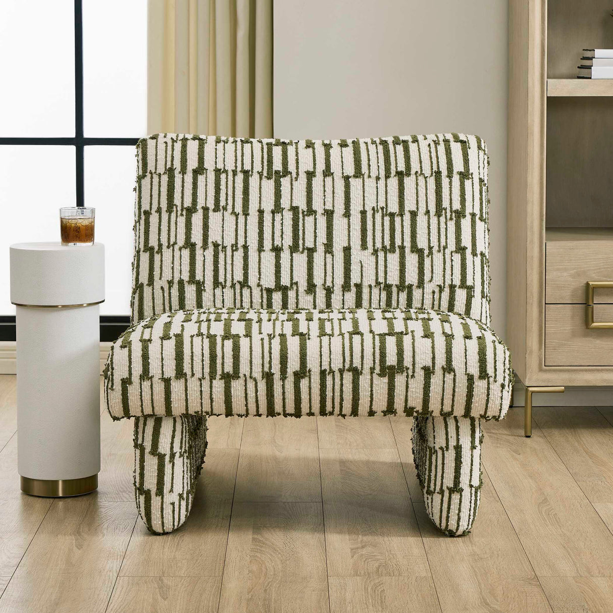 Green Patterned Accent Chair | Oroa.com