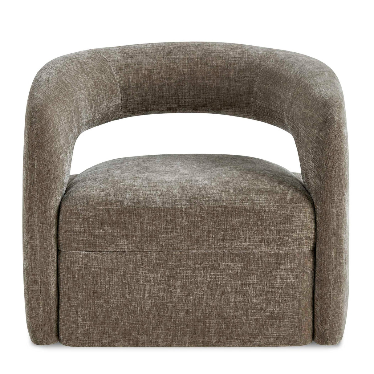 Modern European furniture - Taupe Velvet Swivel Chair - www.oroa.com