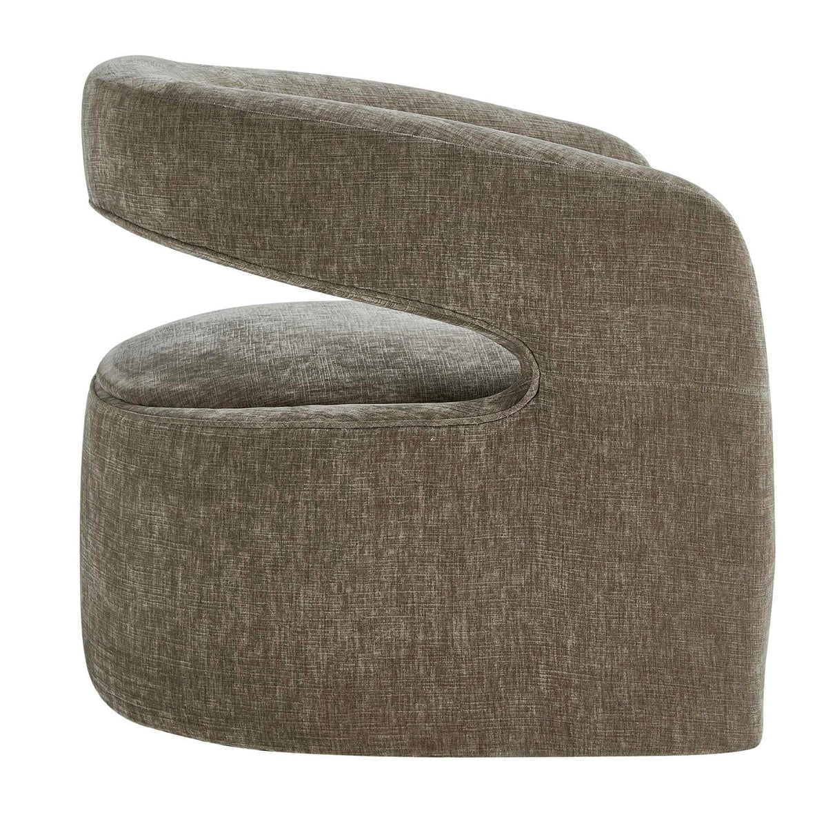 Modern European furniture - Taupe Velvet Swivel Chair - www.oroa.com