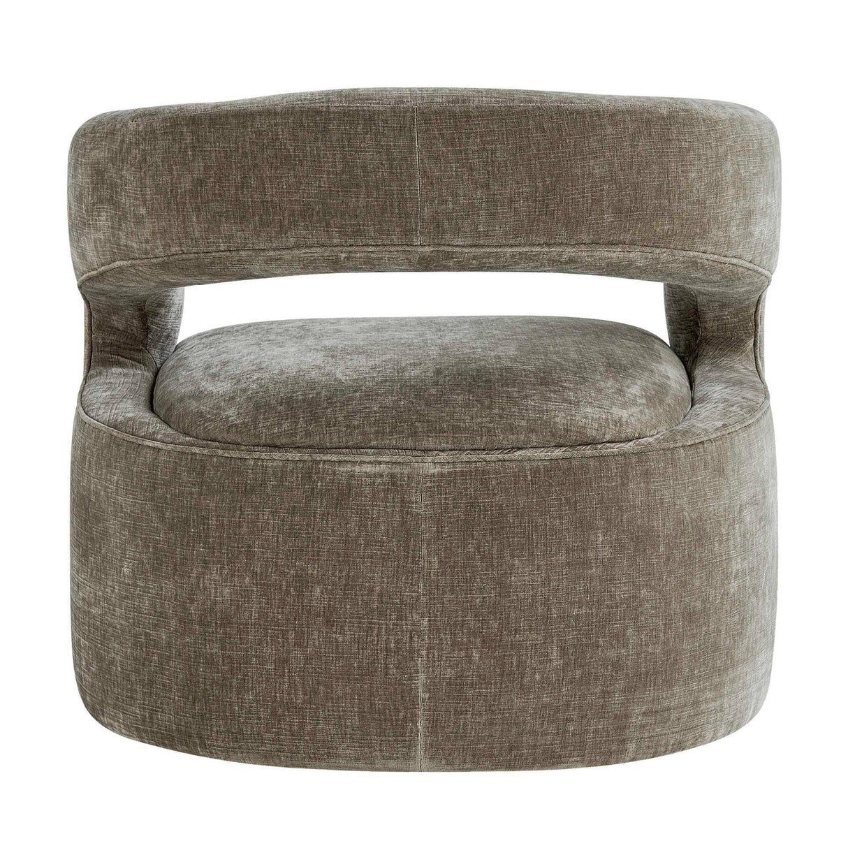 Modern European furniture - Taupe Velvet Swivel Chair - www.oroa.com
