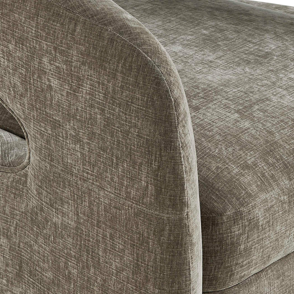 Modern European furniture - Taupe Velvet Swivel Chair - www.oroa.com