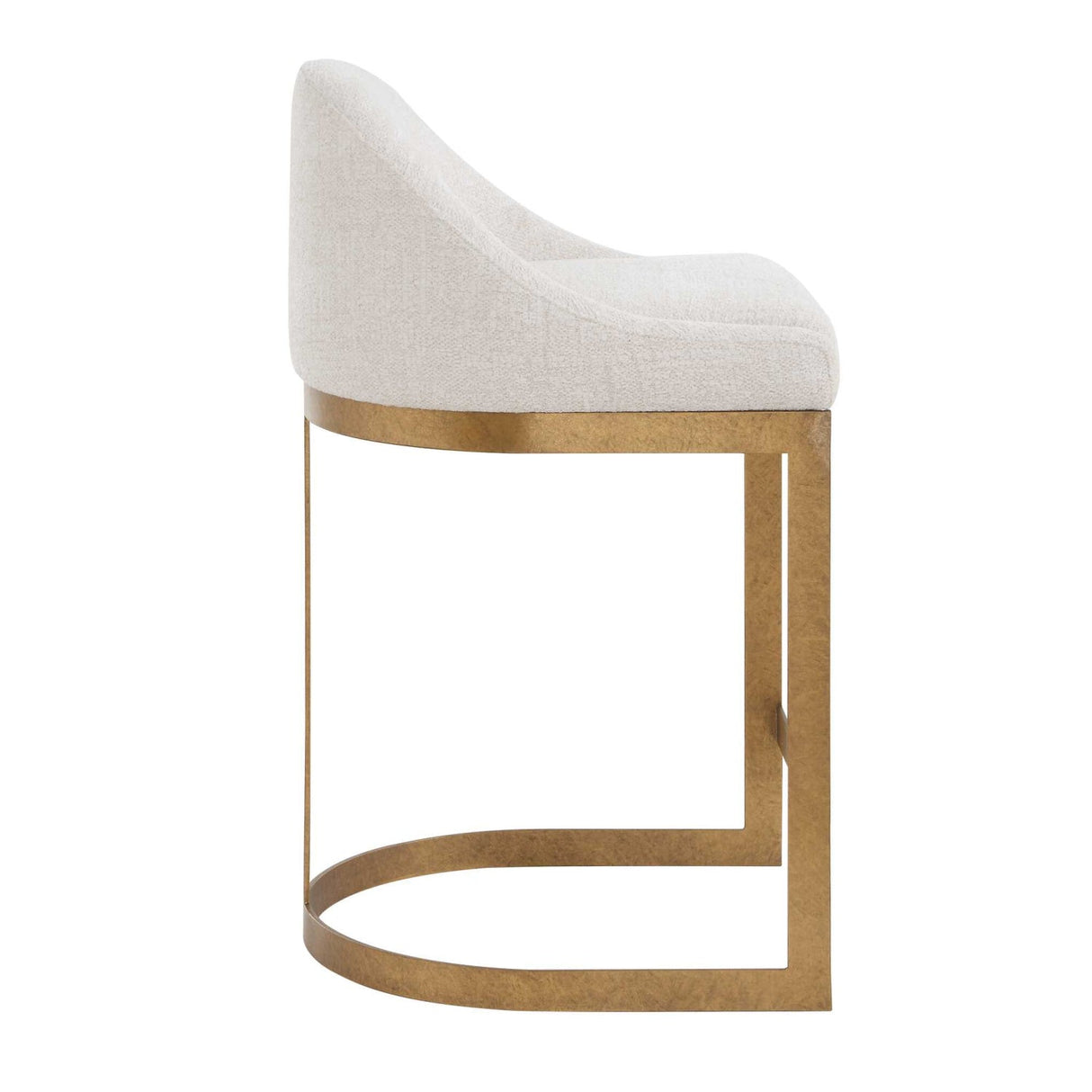 Modern European furniture - White Chenille Counter Stool - www.oroa.com