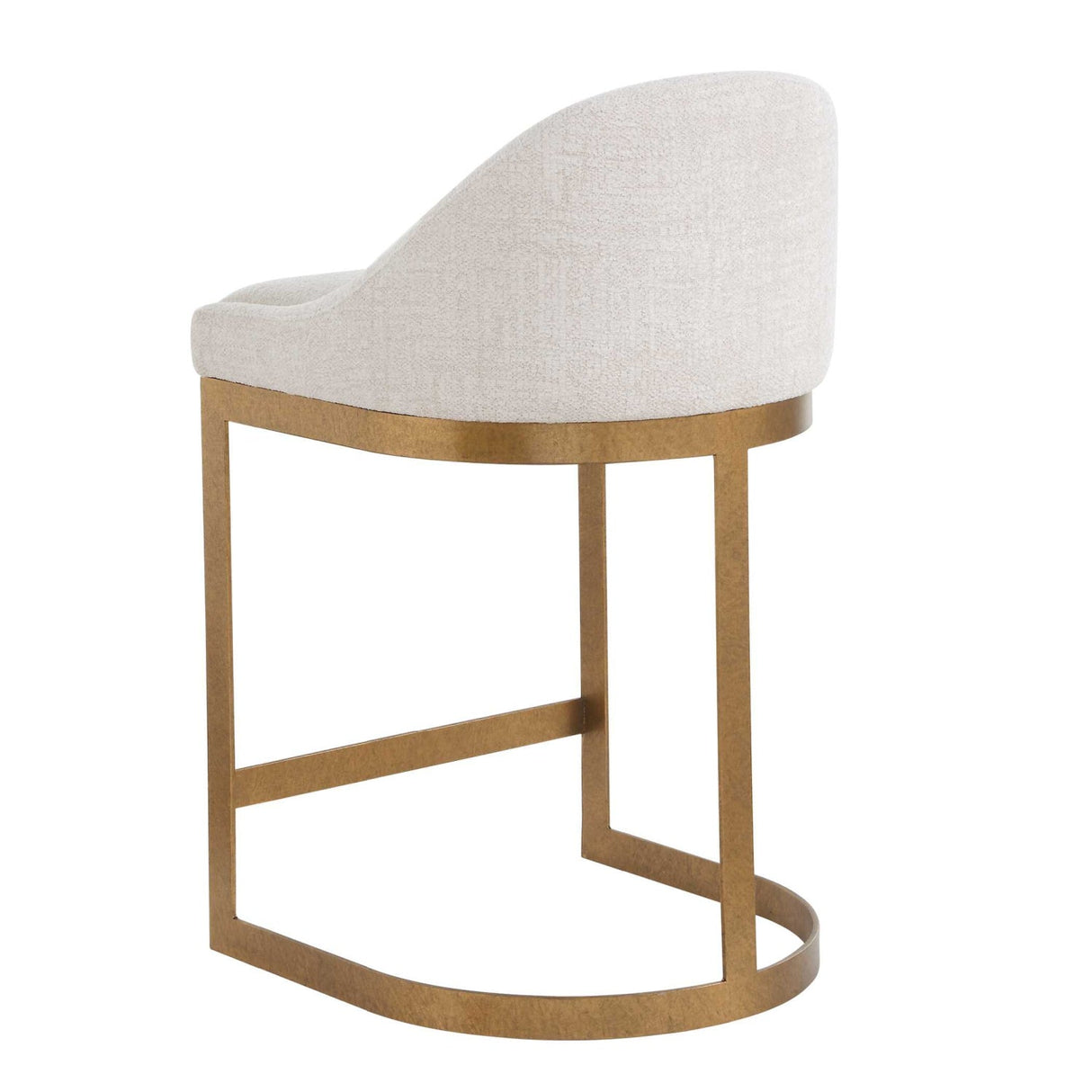 Modern European furniture - White Chenille Counter Stool - www.oroa.com