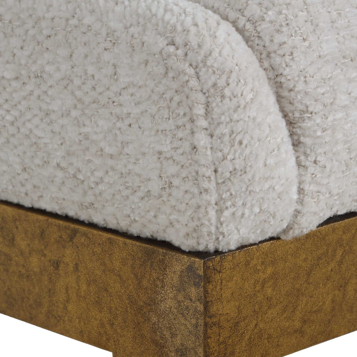 Modern European furniture - White Chenille Counter Stool - www.oroa.com