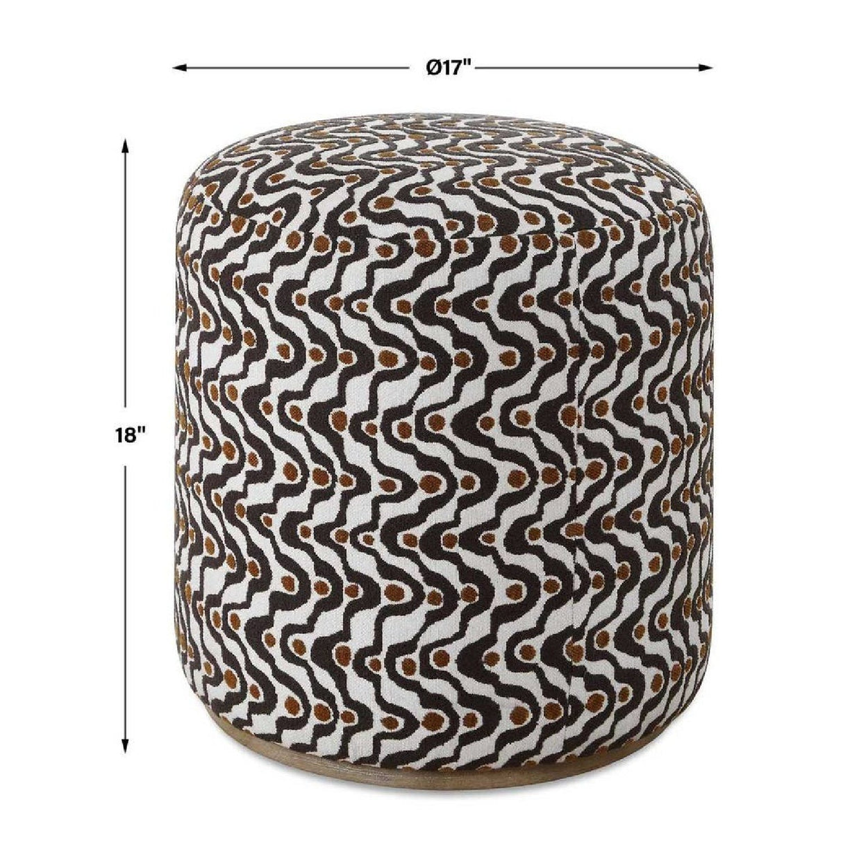 Swirl Patterned Ottoman | Uttermost Cas - www.oroa.com