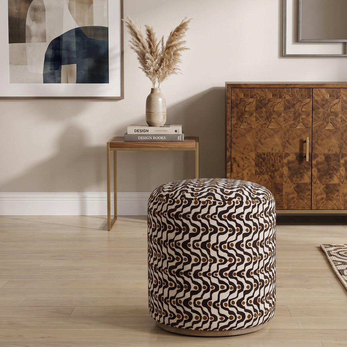 Swirl Patterned Ottoman | Uttermost Cas - www.oroa.com